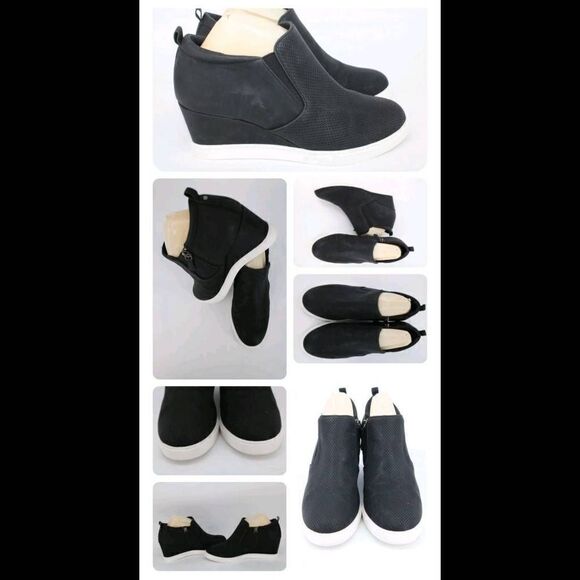 Susina Black Wedge Slip On Perforated Sneaker 10M. - Picture 1 of 13